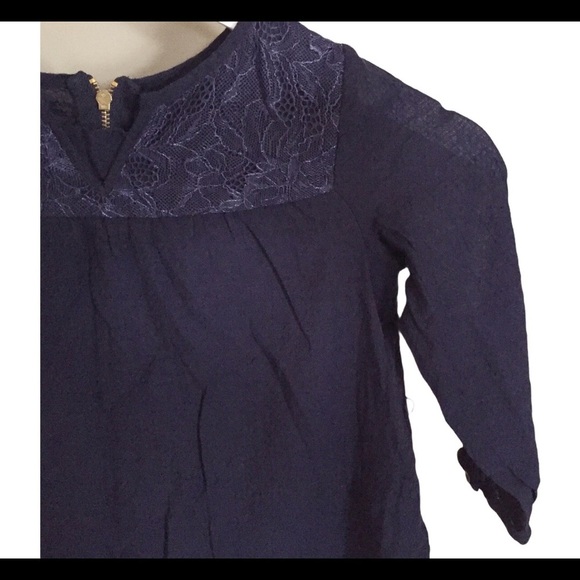 FOREVER 21 Boho Lace Tunic Dress With Back Zipper Detail Navy Blue Girl 5-6Y - Picture 6 of 10